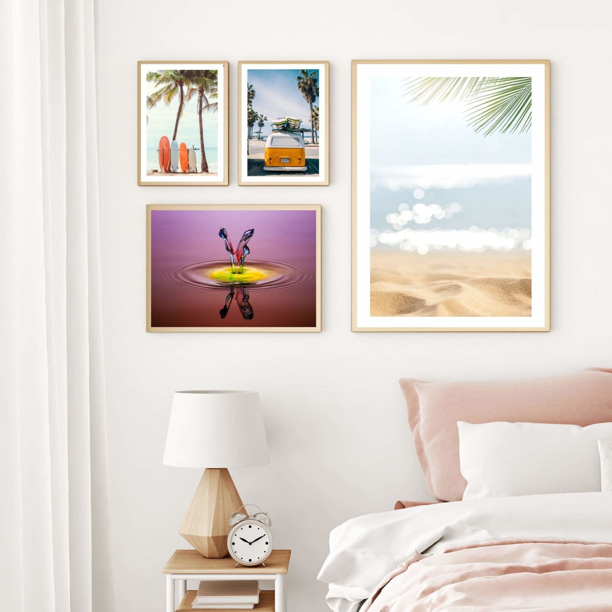 Sand with blurred palms - Poster –