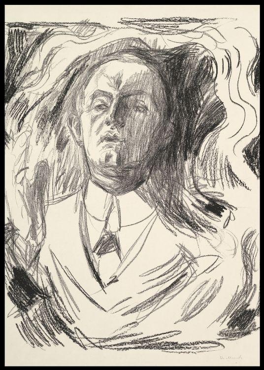 Selvportræt med en cigar, Edvard Munch - Plakat