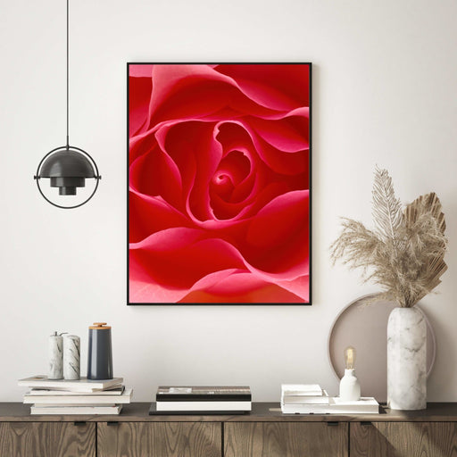 Sinuous red flower poster - Plakatbar.no