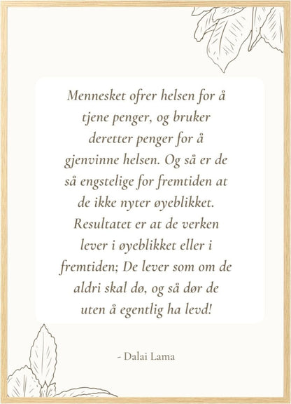 Sitatplakat - Dalai Lama - Plakatbar.no