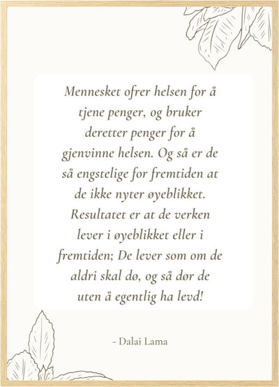 Sitatplakat - Dalai Lama - Plakatbar.no