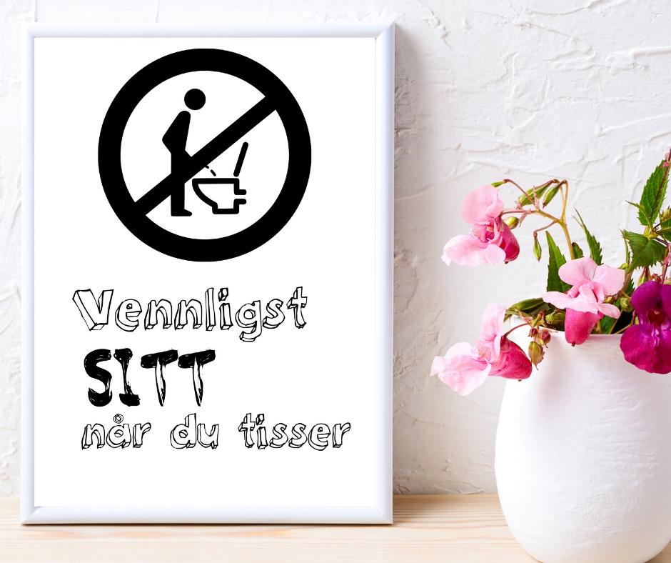 Sitt når du tisser poster - Plakatbar.no