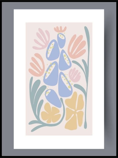 Skandinavisk kunst - different color on flowers - 01 - Plakatbar.no
