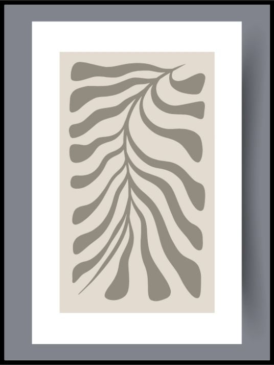 Skandinavisk kunst - grey coral - 02 - Plakatbar.no