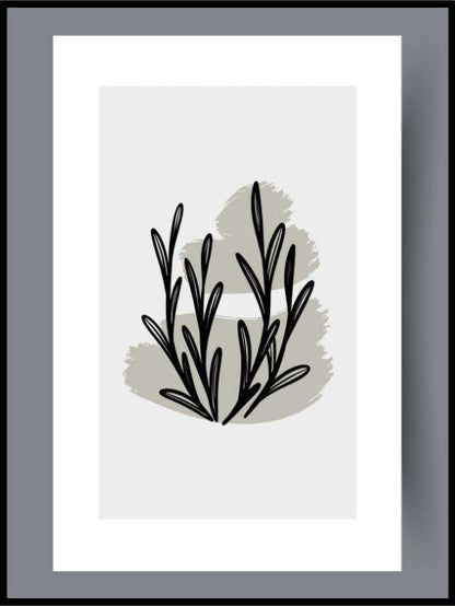 Skandinavisk kunst - grey coral - 03 - Plakatbar.no