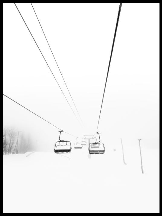 Ski lift - winter poster