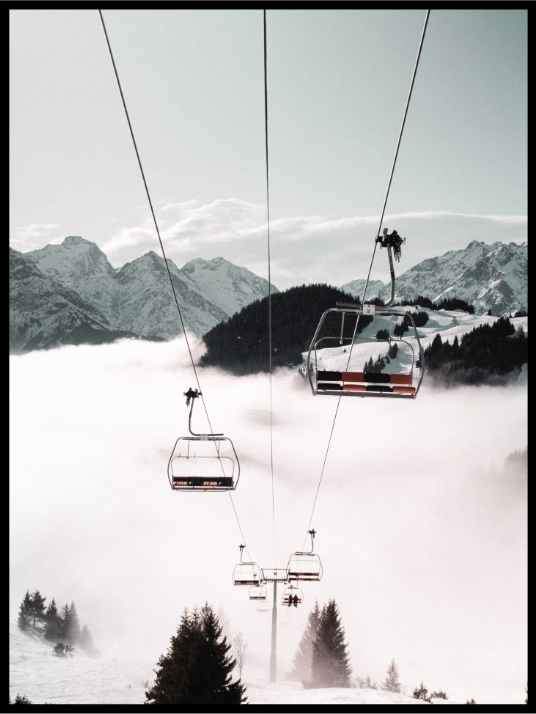 Ski lift - Winter poster