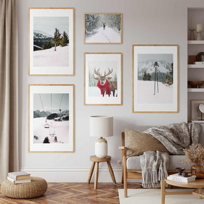 Skog i skibakken - Vinterplakat - Plakatbar.no