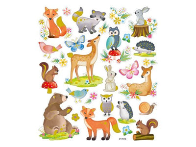 Skogsdyr stickers - Klistremerker - Plakatbar.no