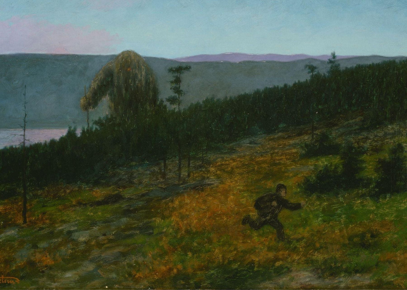 Skrittene var så tunge at jorda skalv, Theodor Kittelsen - Poster - Plakatbar.no