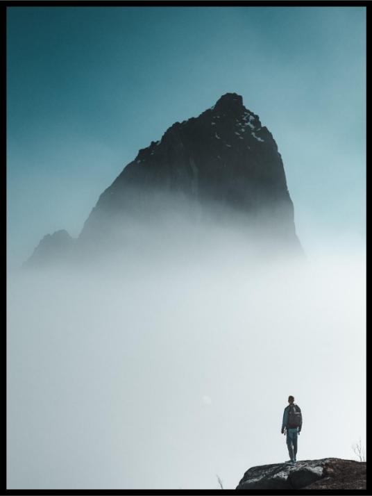 Looking towards the mountain - Poster