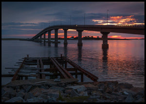 Solnedgang over Giske brua- Plakat - Plakatbar.no