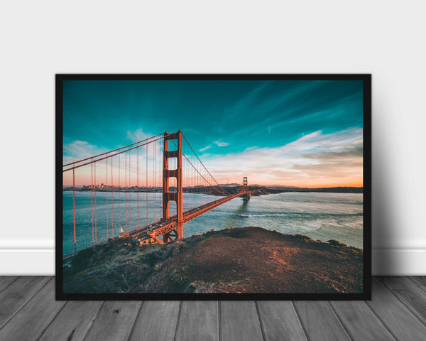 Solnedgang over Golden Gate Bridge poster - Plakatbar.no
