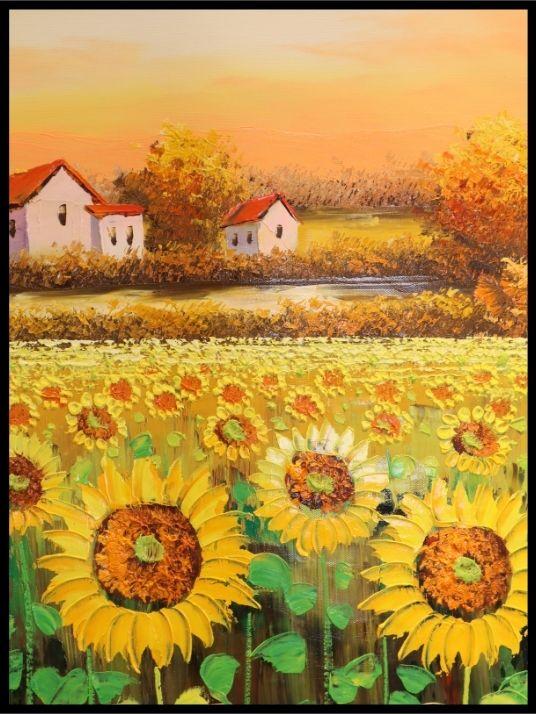 Sunflower painting from Provence - Poster