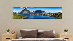Sommer i Lofoten - panorama lerret - Plakatbar.no