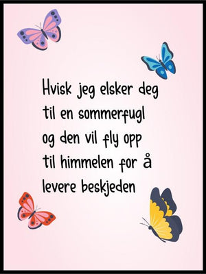 Sommerfugl - Plakat - Plakatbar.no