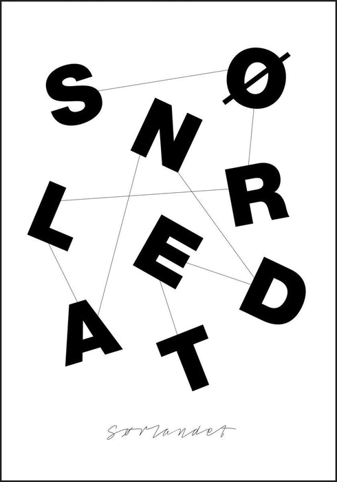 Sørlandet - Typografi Plakat - Plakatbar.no
