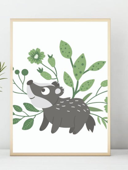 Søt grevling - plakat - Plakatbar.no