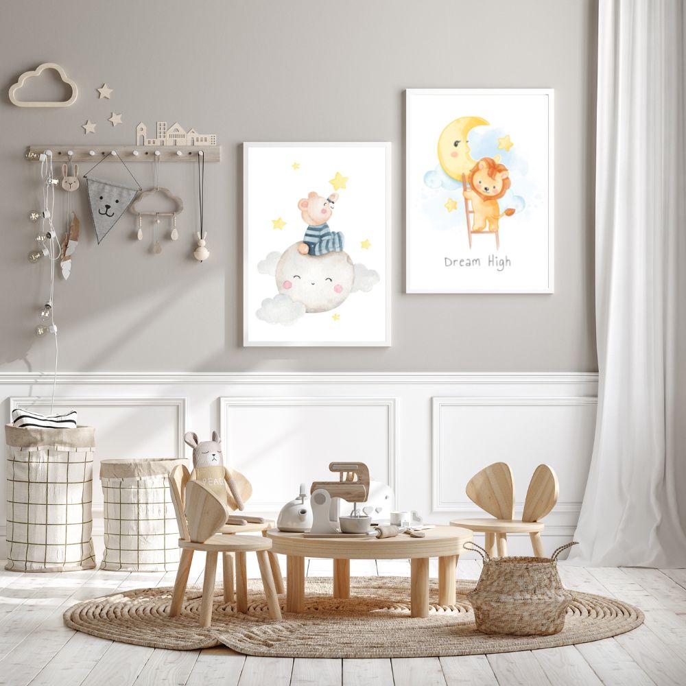 Søt løve - plakat til barnerommet - Plakatbar.no