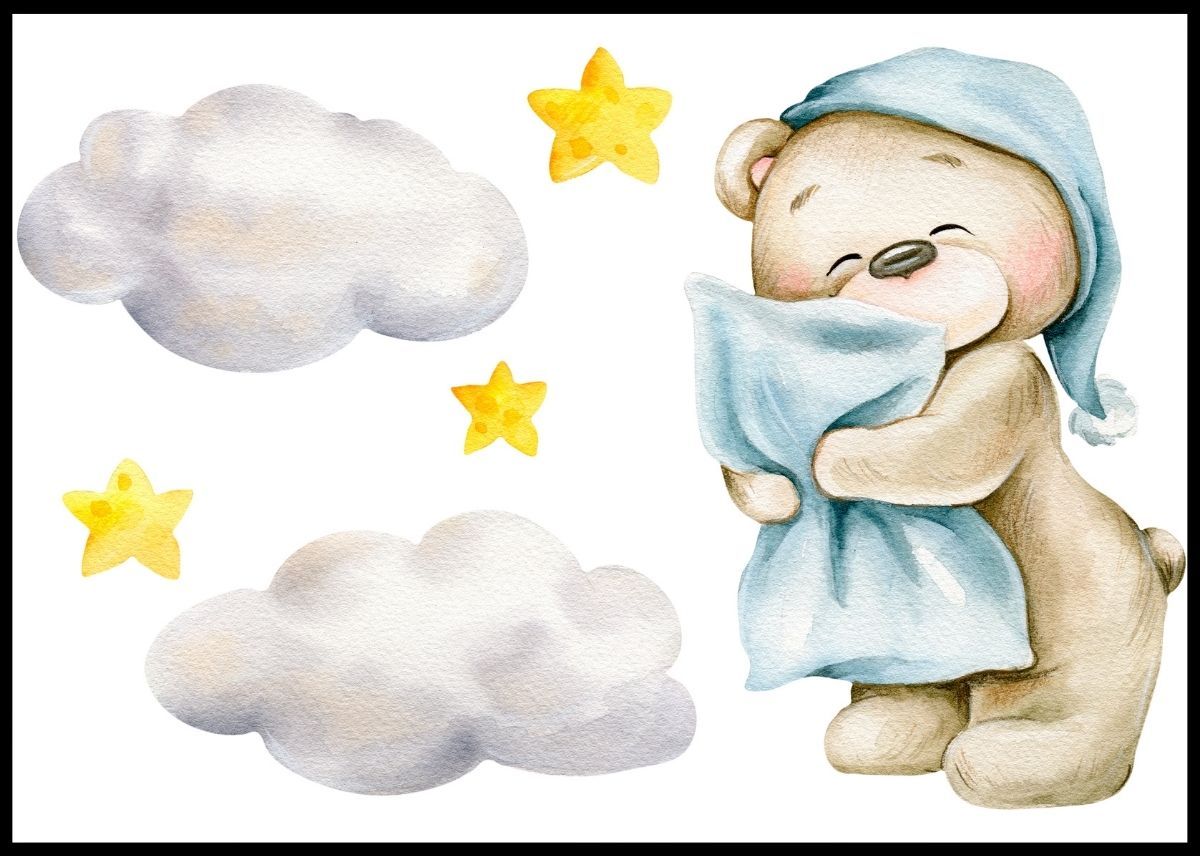 Søt teddybamse- plakat - Plakatbar.no