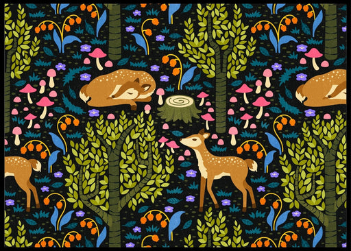 Søte hjorter i skogen - Plakat til barnerommet - Plakatbar.no