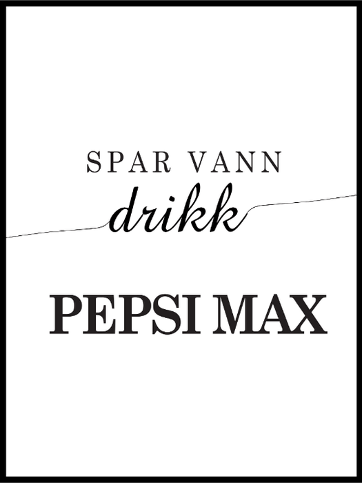 Spar vann - drikk Pepsi Max poster - Plakatbar.no