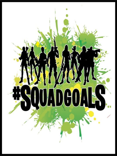 SquadGoals - Green Splash Poster - Plakatbar.no