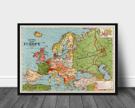 Standardkart over Europa - plakat - Plakatbar.no