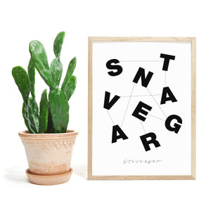 Stavanger - Typografi Plakat - Plakatbar.no