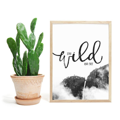 Stay Wild And Free - Poster - Plakat - Plakatbar.no