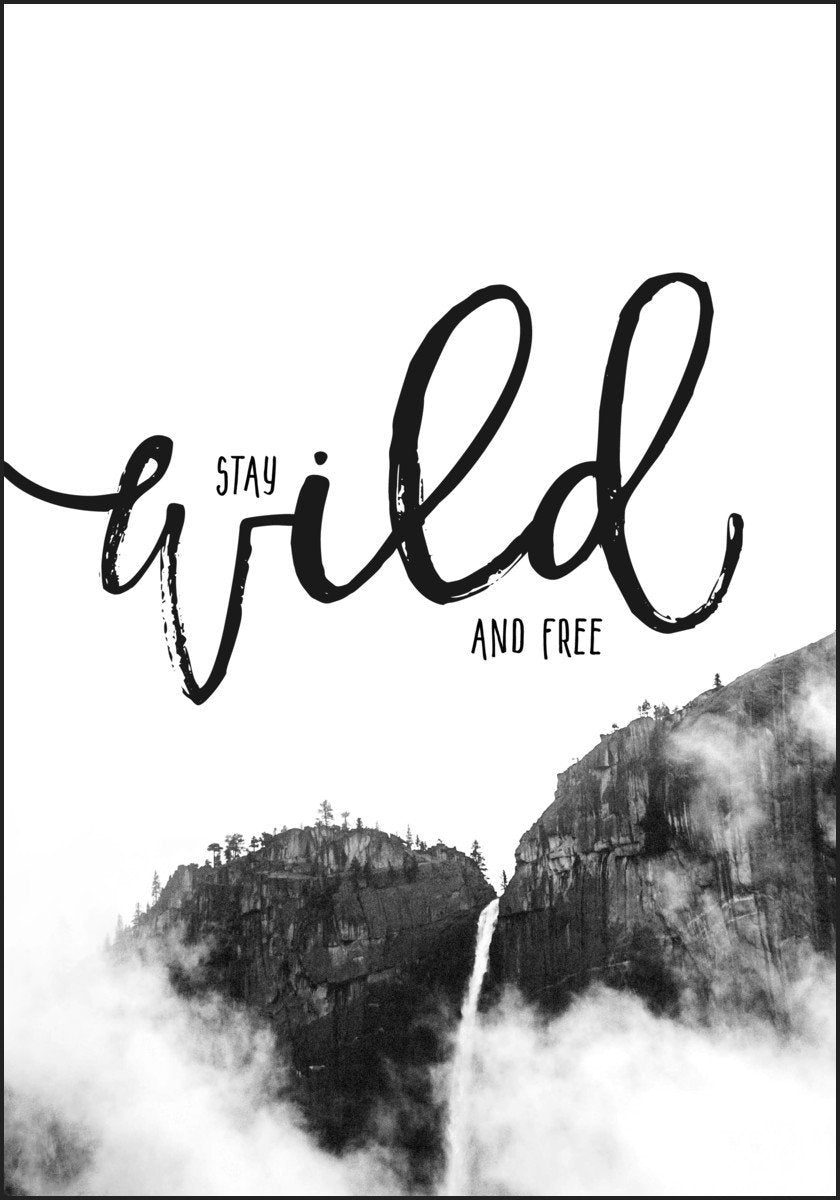 Stay Wild And Free - Poster - Plakat - Plakatbar.no