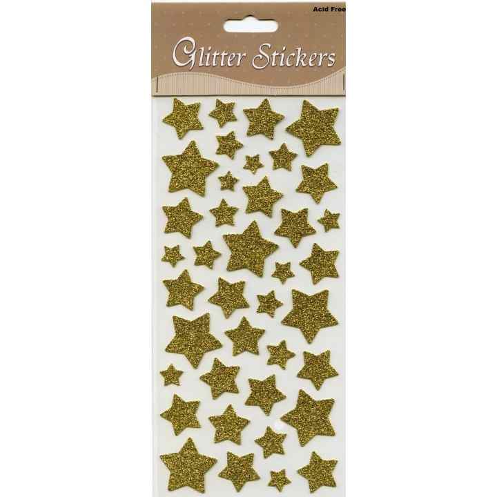Stjerne gull - stickers - Plakatbar.no