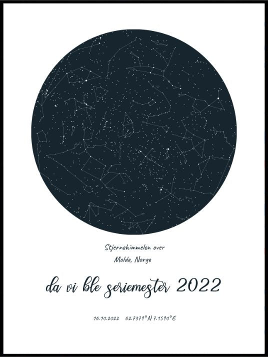 Stjernehimmelen over Molde by - Seriemester - Plakatbar.no
