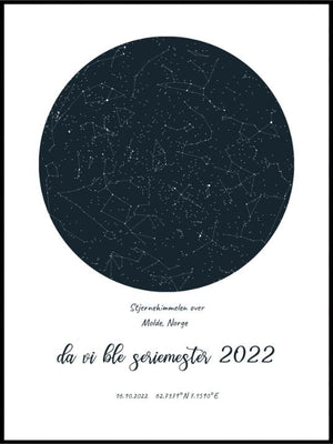 Stjernehimmelen over Molde by - Seriemester - Plakatbar.no