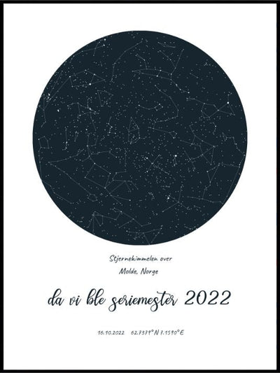 Stjernehimmelen over Molde by - Seriemester - Plakatbar.no