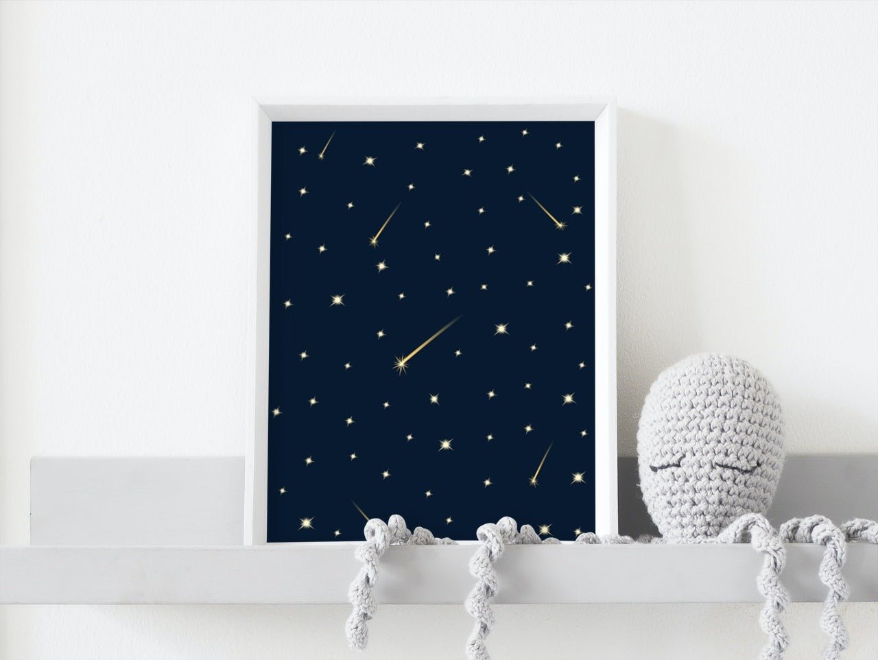 Stjerneskudd på stjernehimmel - Plakatbar.no