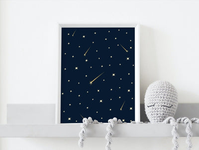 Stjerneskudd på stjernehimmel - Plakatbar.no