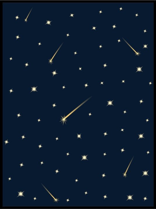 Stjerneskudd på stjernehimmel - Plakatbar.no