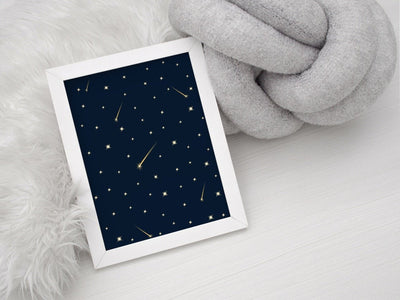 Stjerneskudd på stjernehimmel - Plakatbar.no