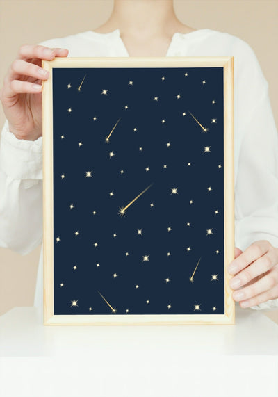 Stjerneskudd på stjernehimmel - Plakatbar.no