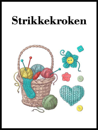 Strikkekroken poster - Plakatbar.no