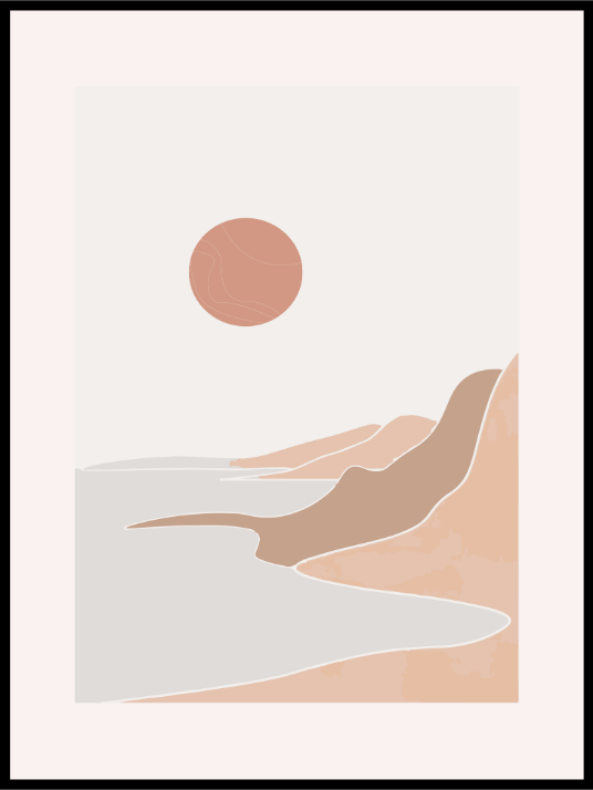 Sun Landscape - Boho Poster