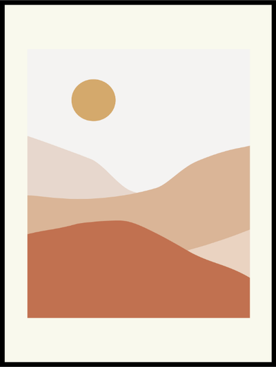 Sun&Mountains - Boho Plakat - Plakatbar.no