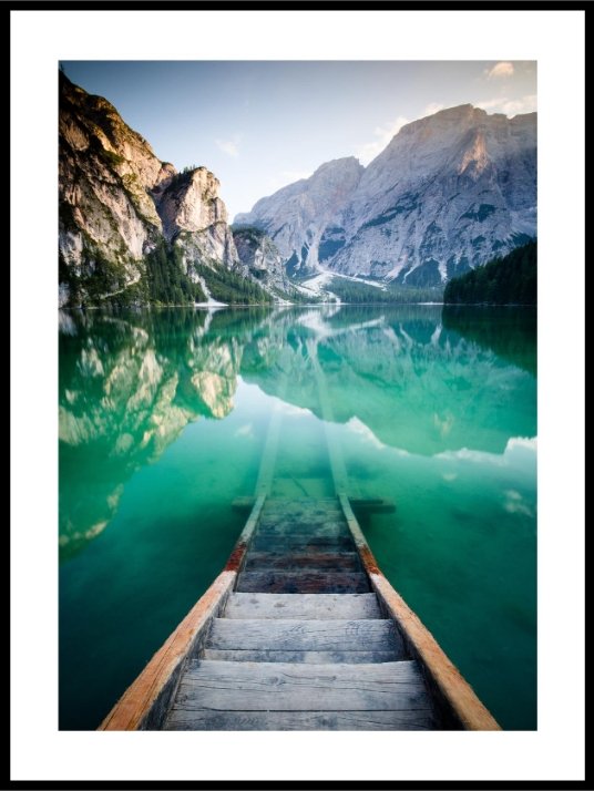 Sunrise green lagoon Poster
