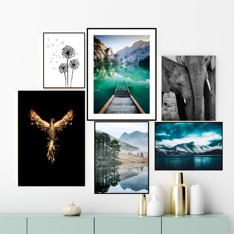 Sunrise green lagoon Poster - Plakatbar.no