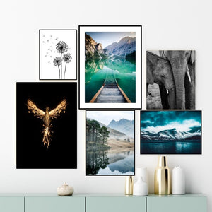 Sunrise green lagoon Poster - Plakatbar.no