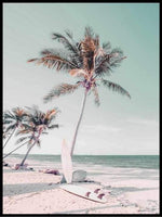 Surfboard and palms - Poster - Plakatbar.no