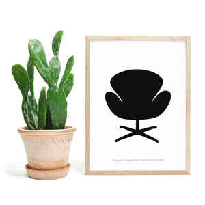 Svanen - Stol designet av Arne Jacobsen (1958) - Plakatbar.no