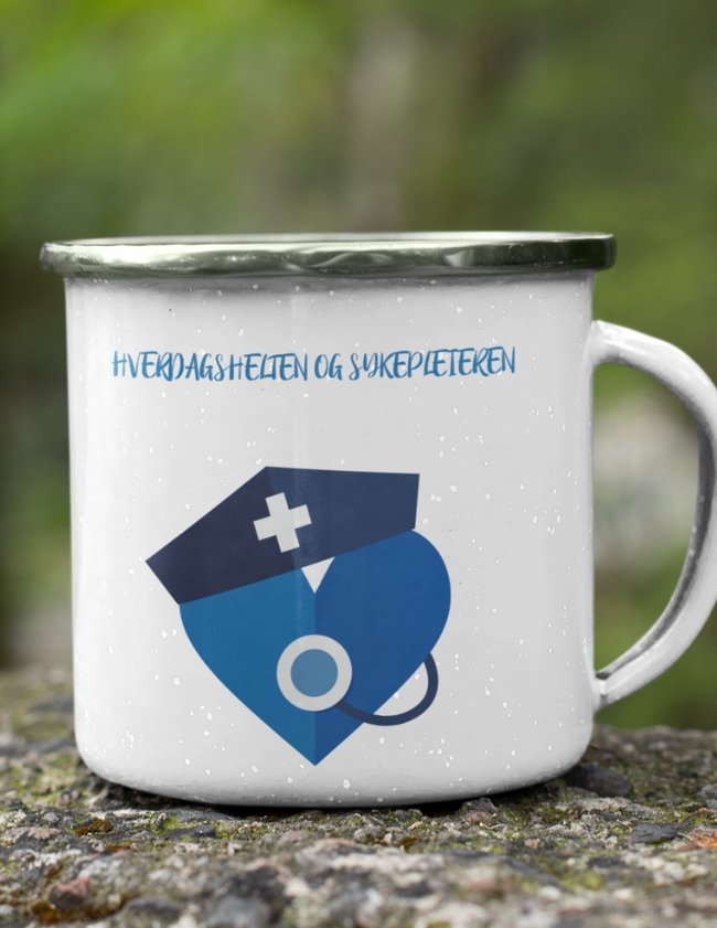 Sykepleierkoppen - Emaljekopp med eget navn