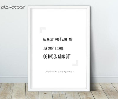 Tenk om det blir krig - poster - Plakatbar.no